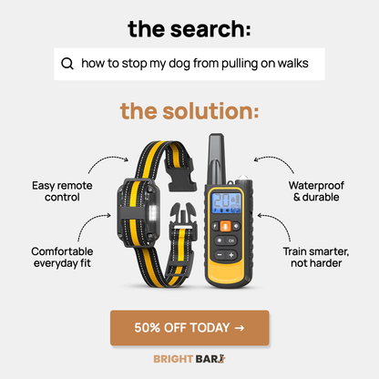 Bright Bark Dog Training Collar- 50% SALE NOW LIVE